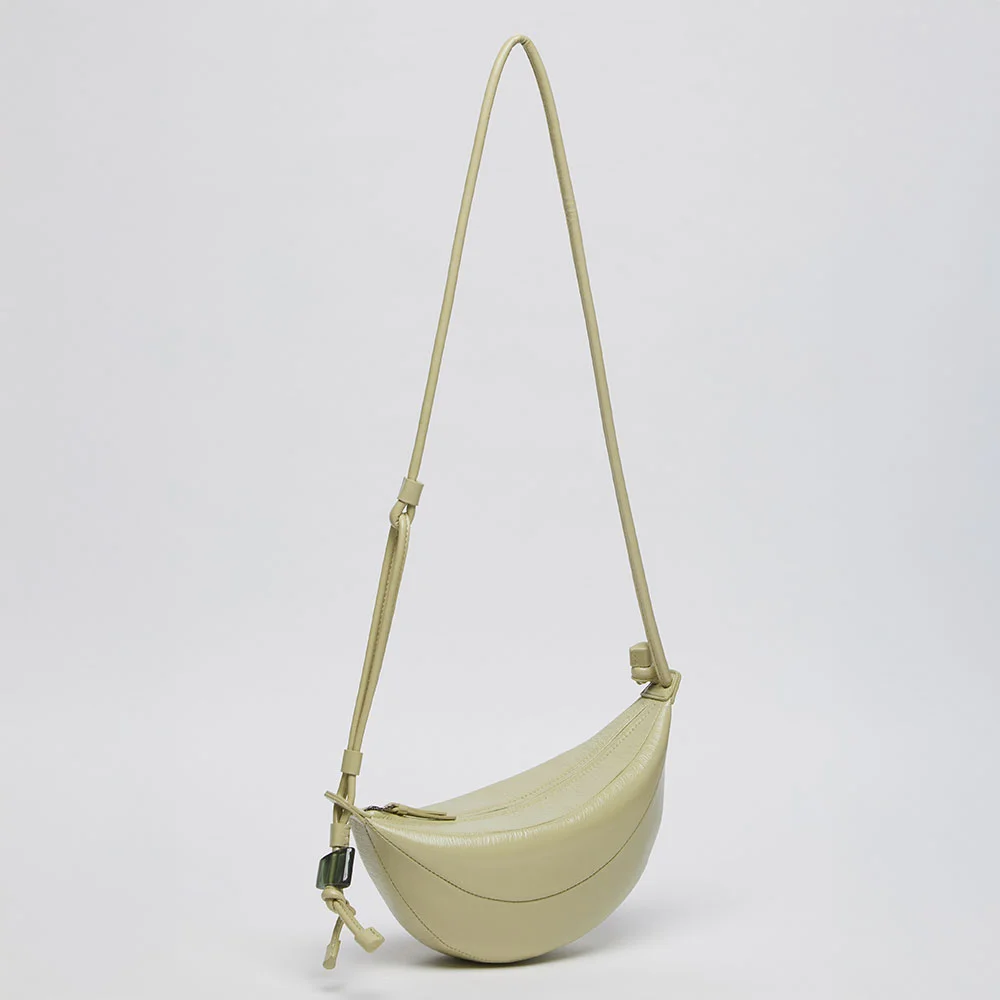 Small fling bag(Glossy olive beige)
