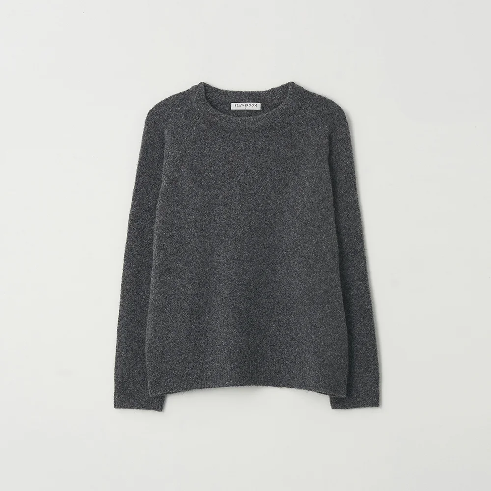 Soft Hairly Knit CHARCOAL