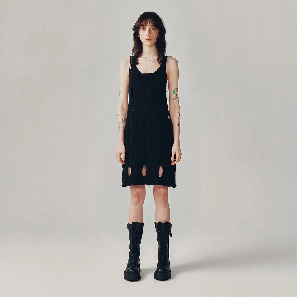 HOLE KNIT DRESS