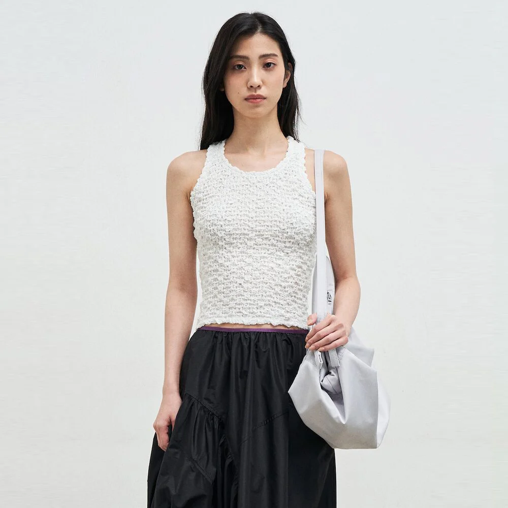 Textured Tank Top White (AG5542A011)
