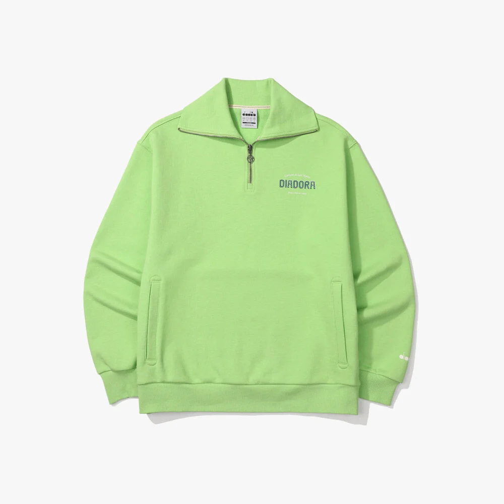 舒適 半拉鏈 衛衣 OLIVE