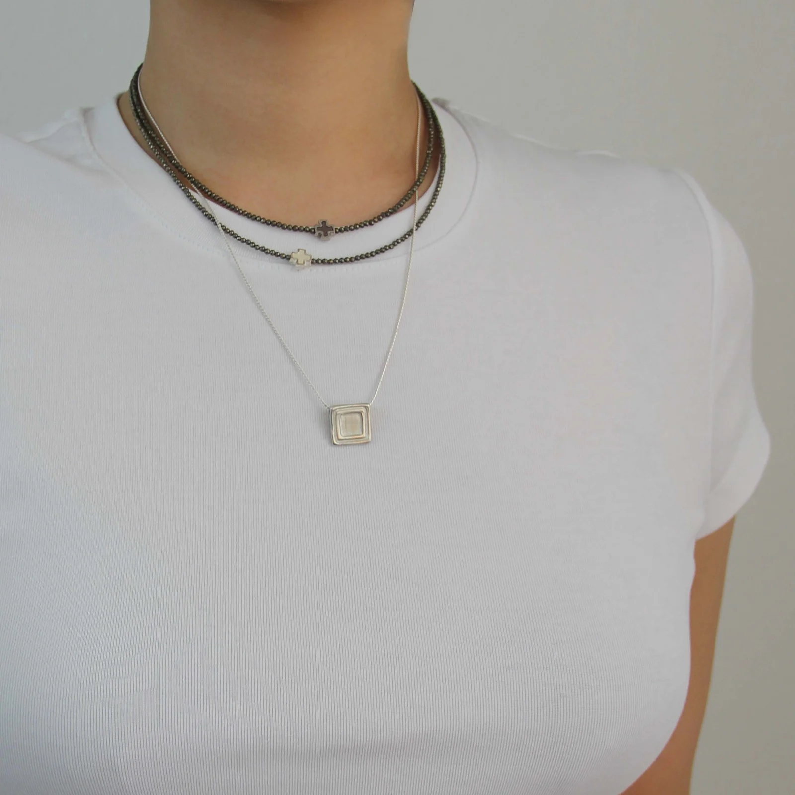 Drizzle Syrup Necklace - Pyrite (6color)