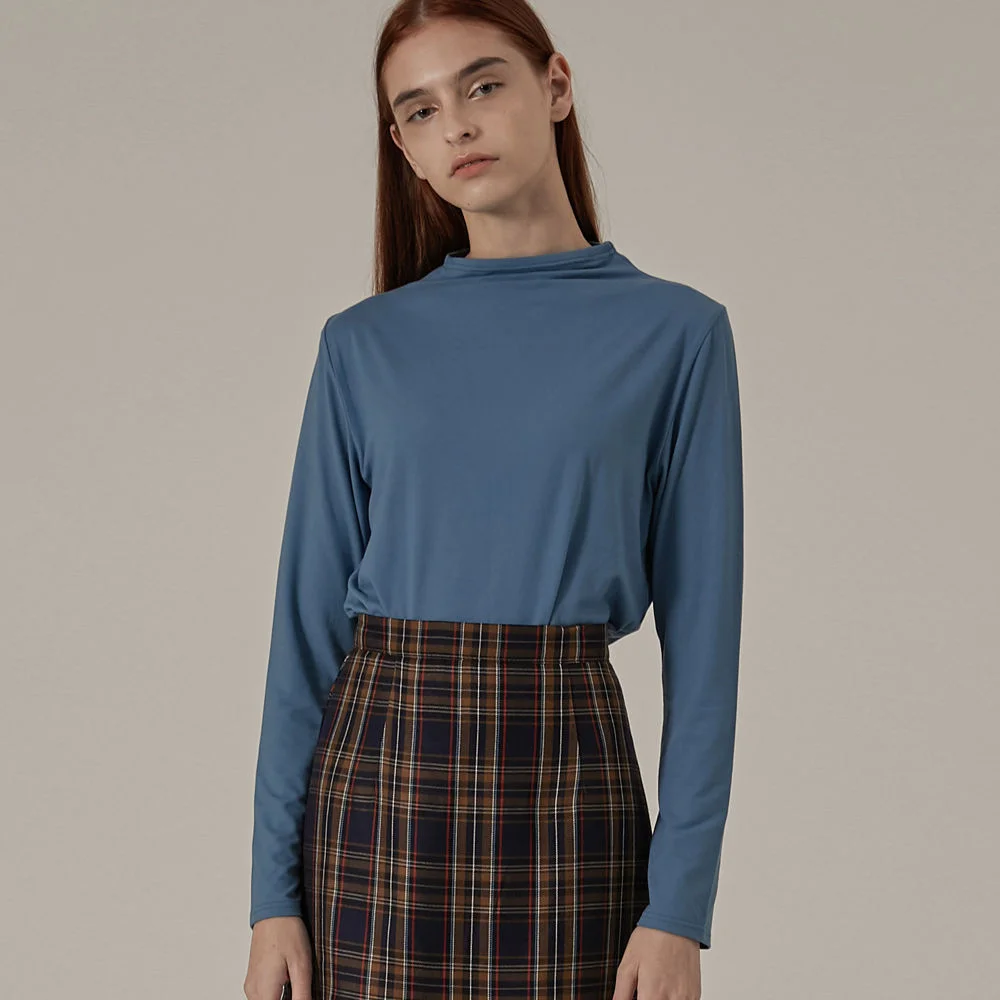 BASIC HALF TURTLENECK / SKY BLUE