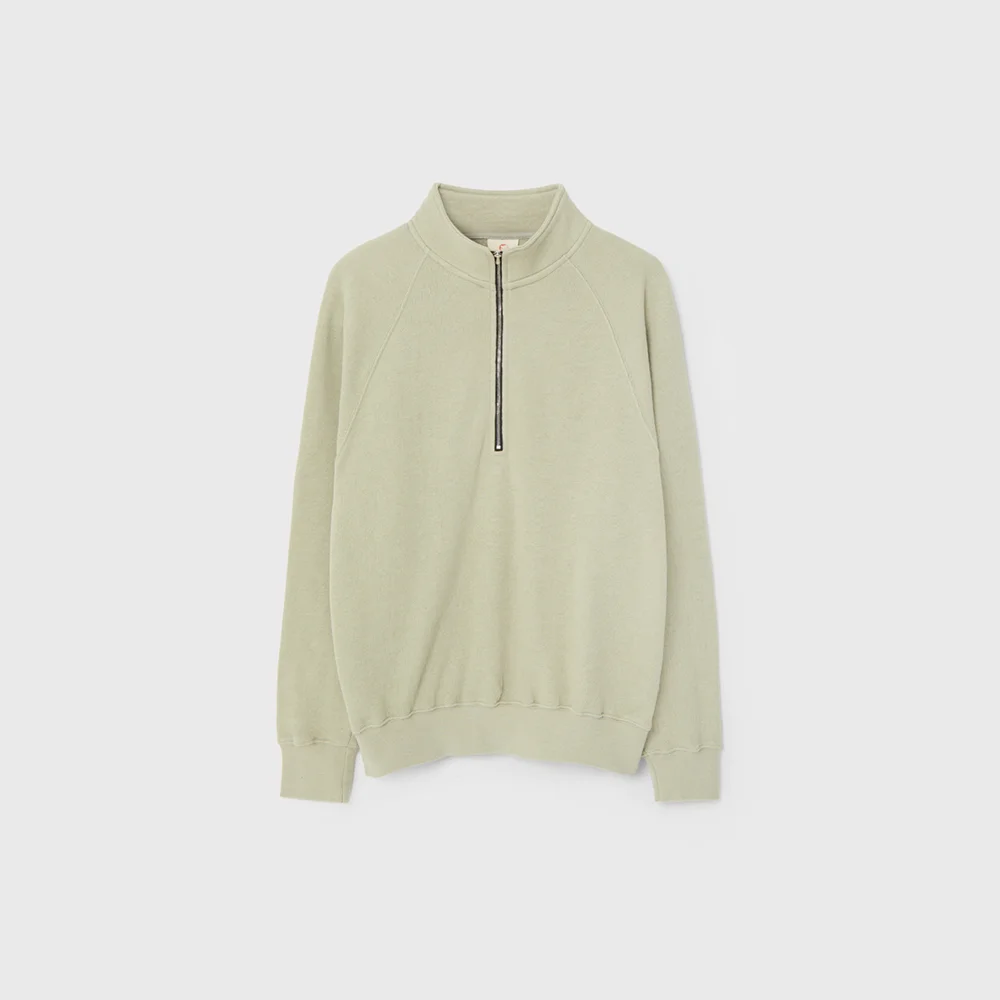 SOFT HALF ZIP-UP (SAGE)