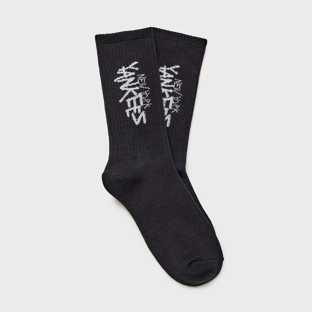 街頭 圖案 襪 NY (Black)