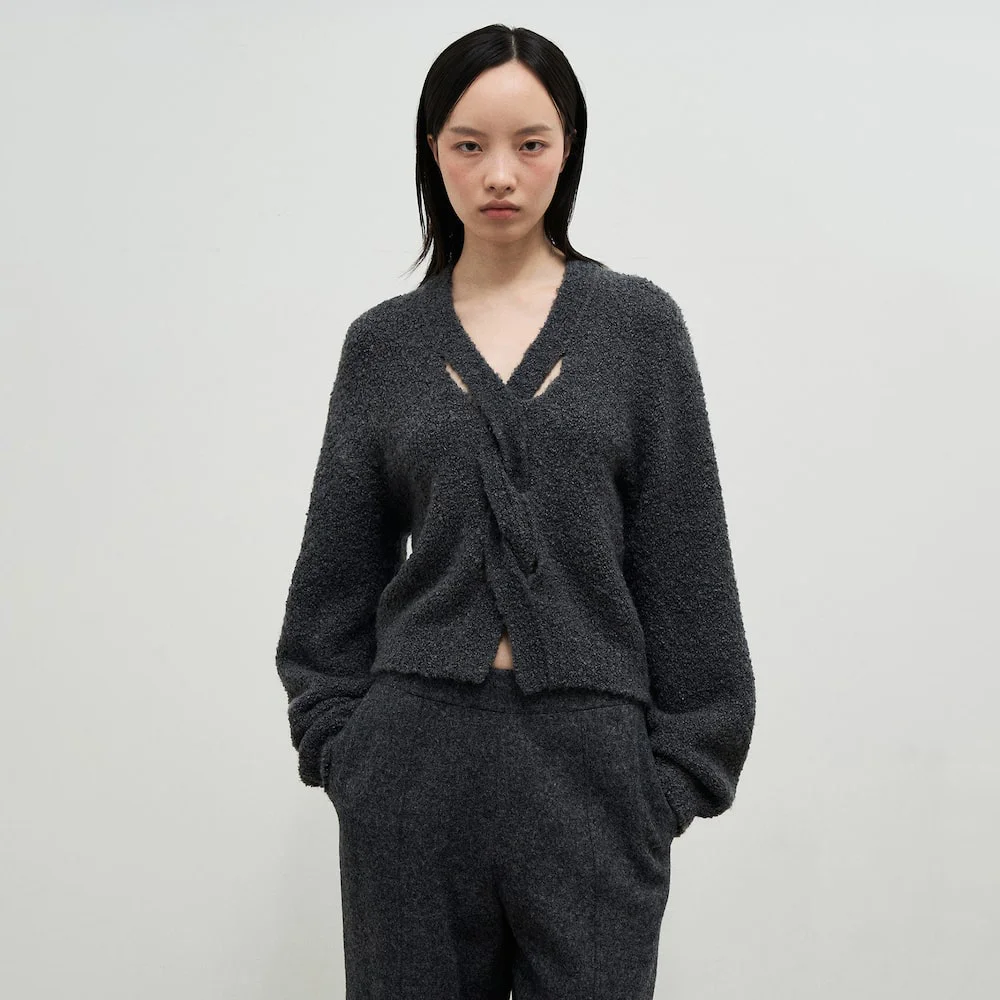 Twisted Moss Pullover Dark Grey (AG4X51A034)