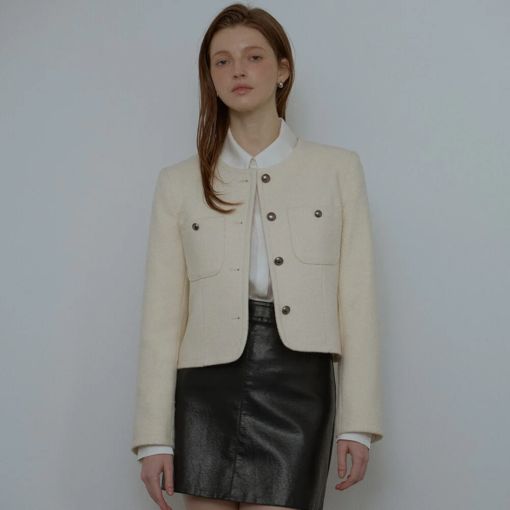 Two Pocket Wool Tweed Jacket