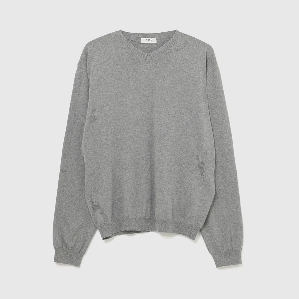 Damaged Cotton Sweater (2 Color)