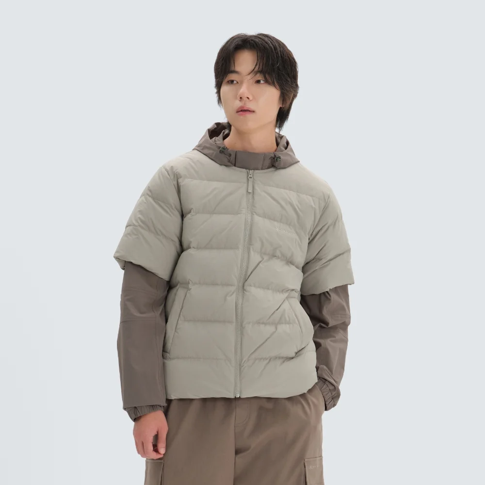 Land Air 短袖 輕量 Down 外套 Beige Gray (S24WMLDJ51)