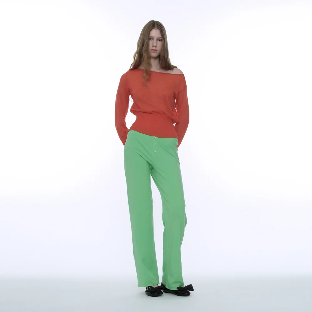 PWC BUTTON EASY TROUSERS_NEON GREEN