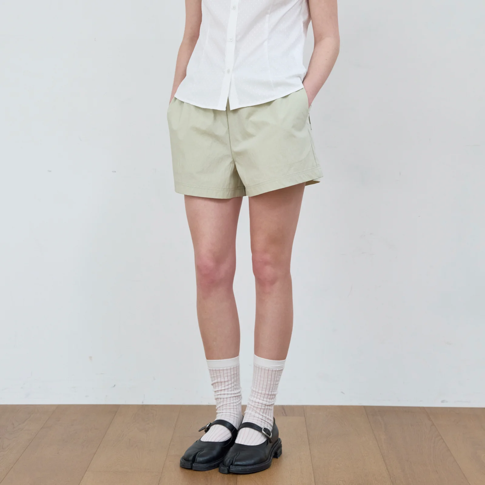 BASIC COTTON SHORTS_MINT