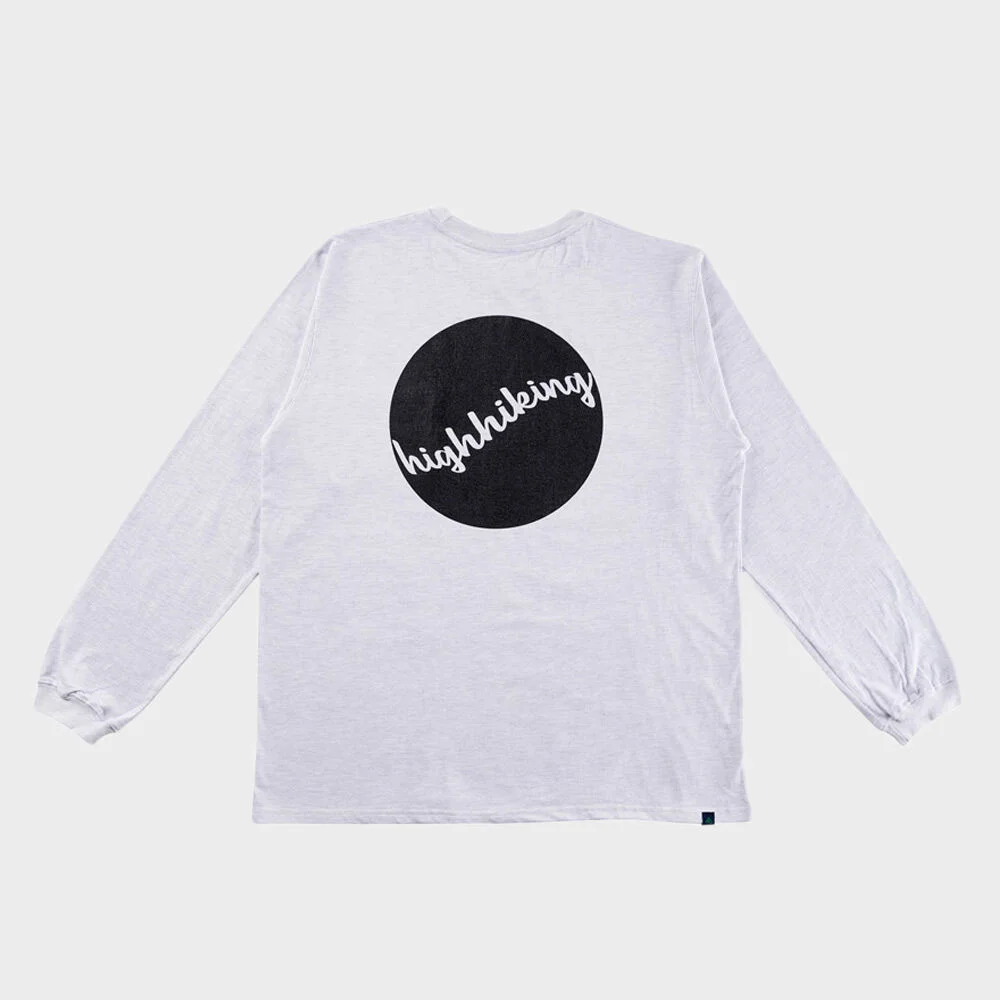 HH POCKET L/S TEE (WHITE MELANGE / NAVY)
