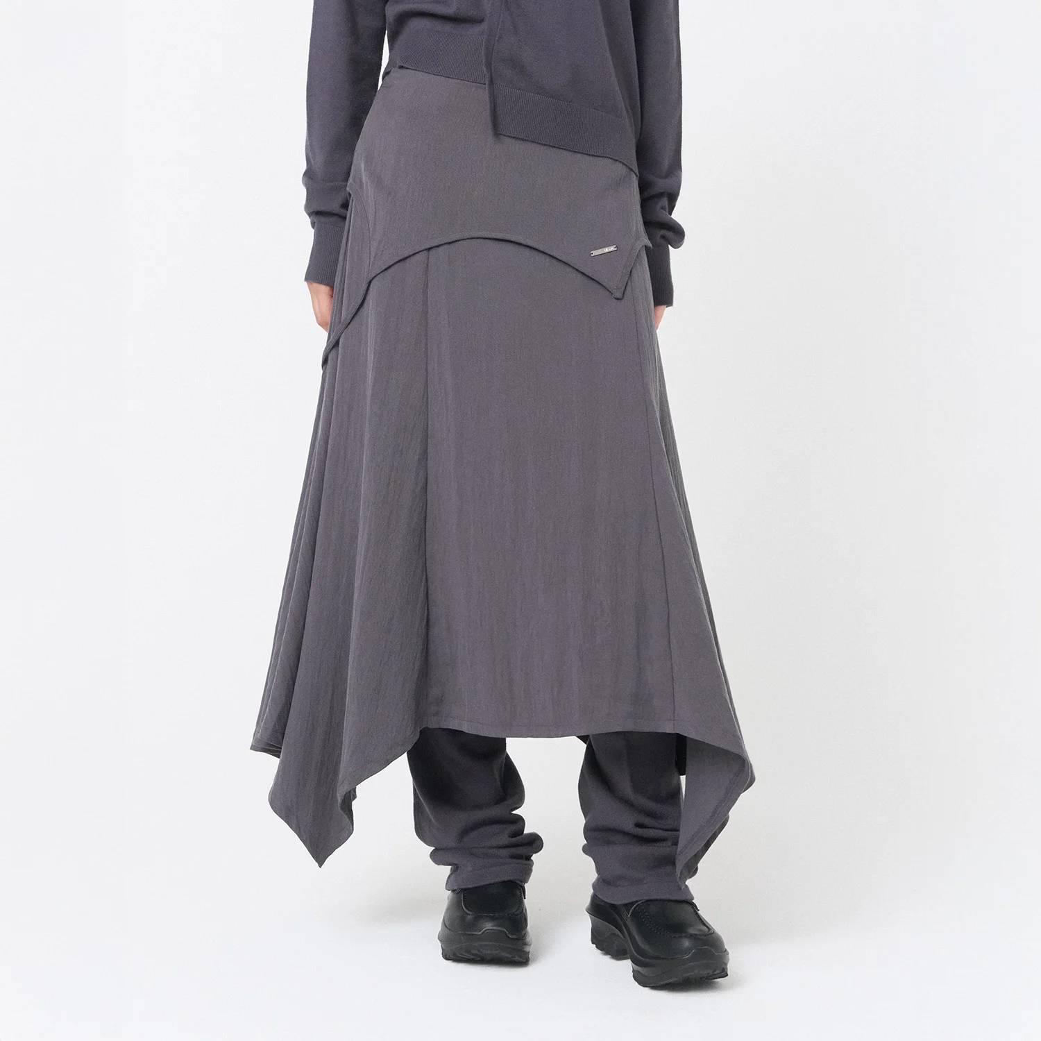 Flutter folding Skirt CHARCOAL