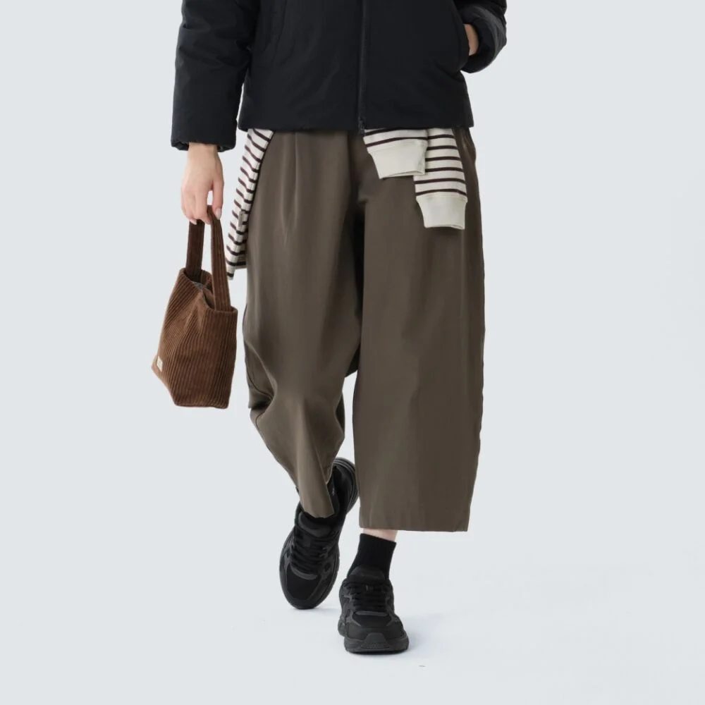 Cland 桶形 褲子 Tan Gray (S26FUDPT92)