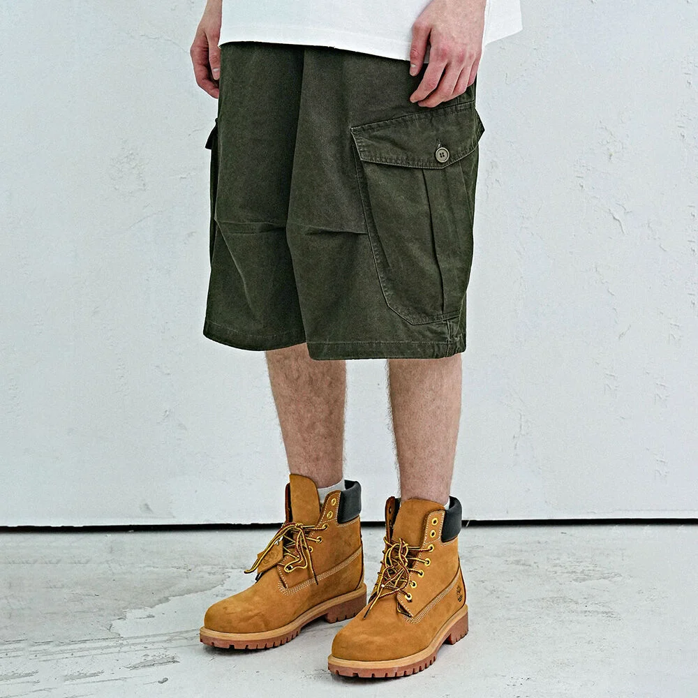 Enter Wide Cargo Cotton Shorts_2Colors