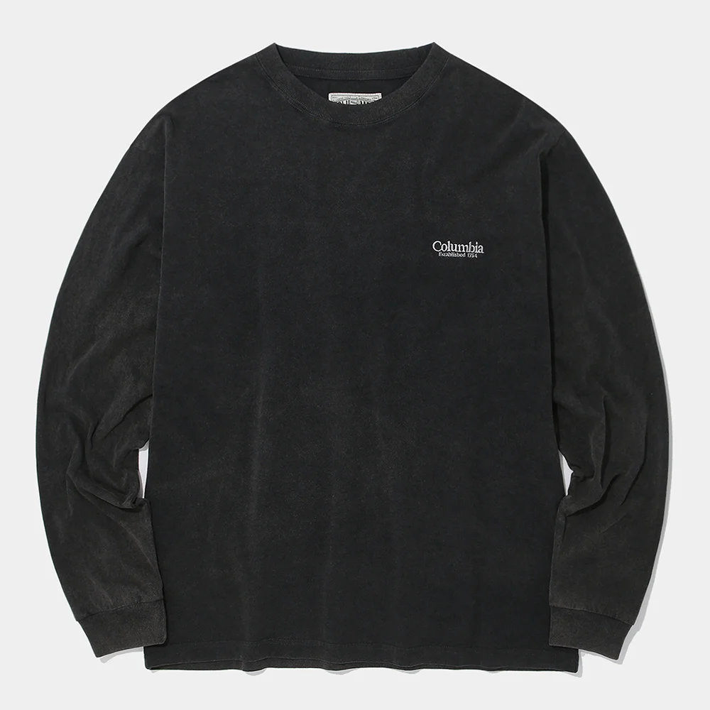 NYC EMB DYED L/S T-SHIRT_CHARCOAL