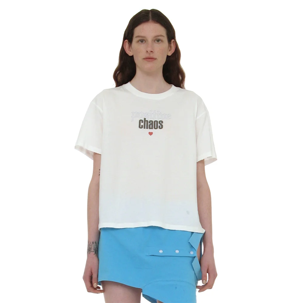 POSITIVE CHAOS PRINTED TEE_WHITE