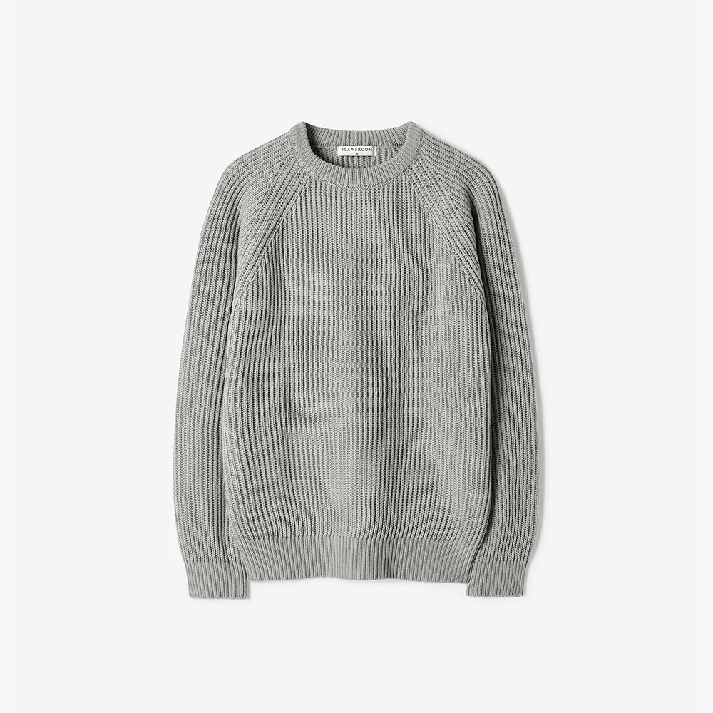Essential Crop Reglan Knit LIGHT GREY