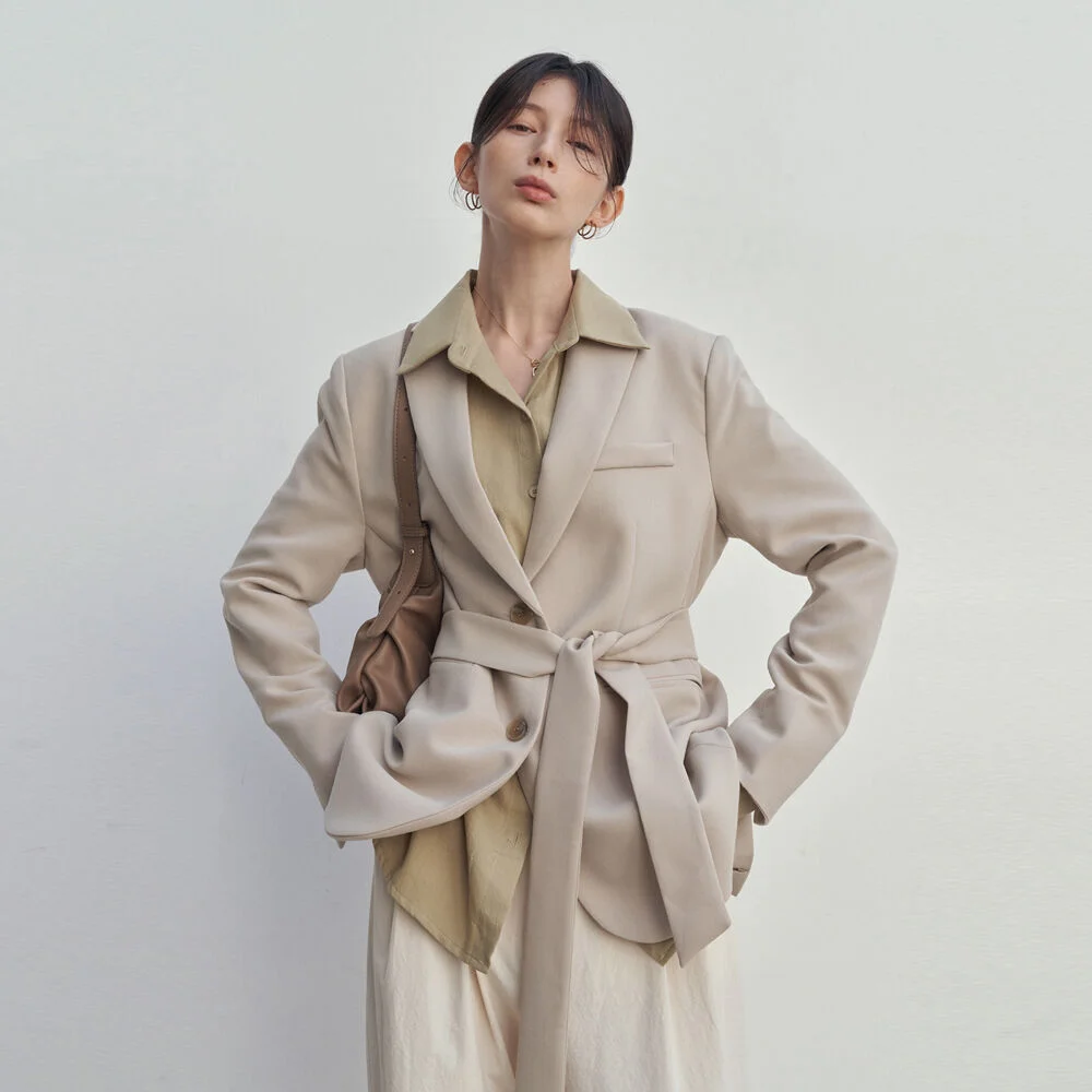 NORMAL SINGLE JACKET_BEIGE