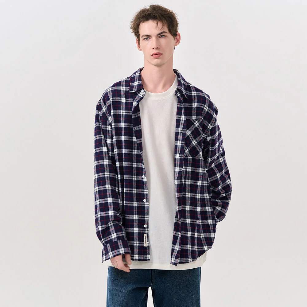 UNISEX 標準 蘇格蘭格紋 襯衫 / SBD3U03003