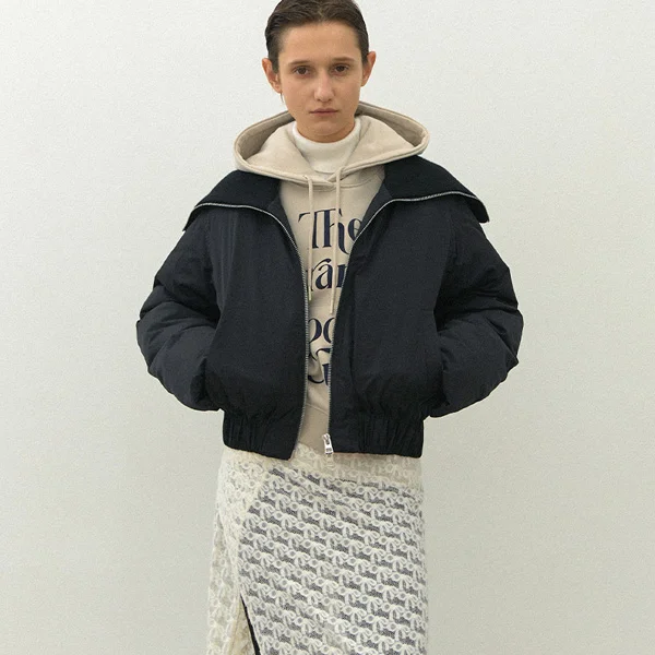 ZIP-UP SHORT BOMBER JUMPER(JP-551)