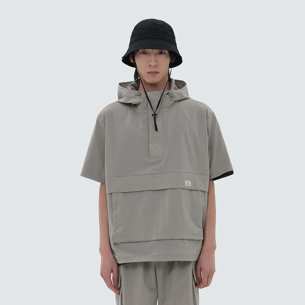 髮根 連帽衫 短袖 風褸 Fog Gray (S24MURAN65)