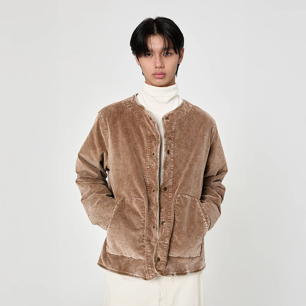 成衣染色 燈芯絨 羽絨外套 外套 Khaki Brown