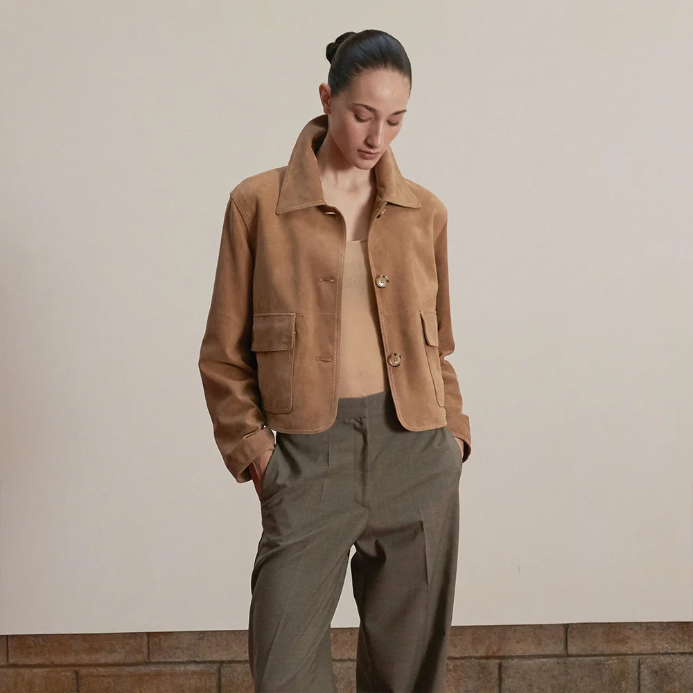 Suede pocket point JK_Beige