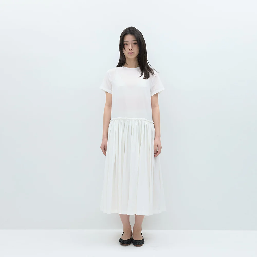 Backless sheer dress (White)