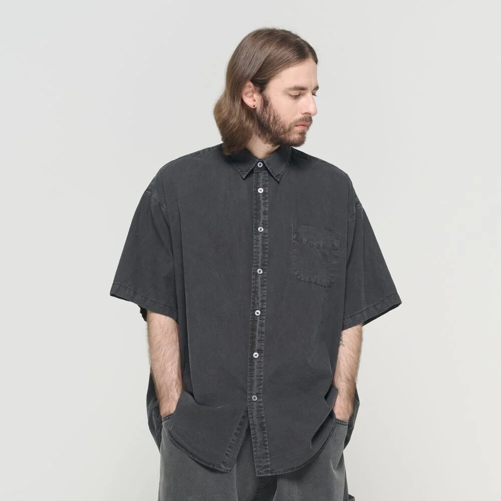 CB PIGMENT SHORT SLEEVE SHIRT (CHARCOAL)