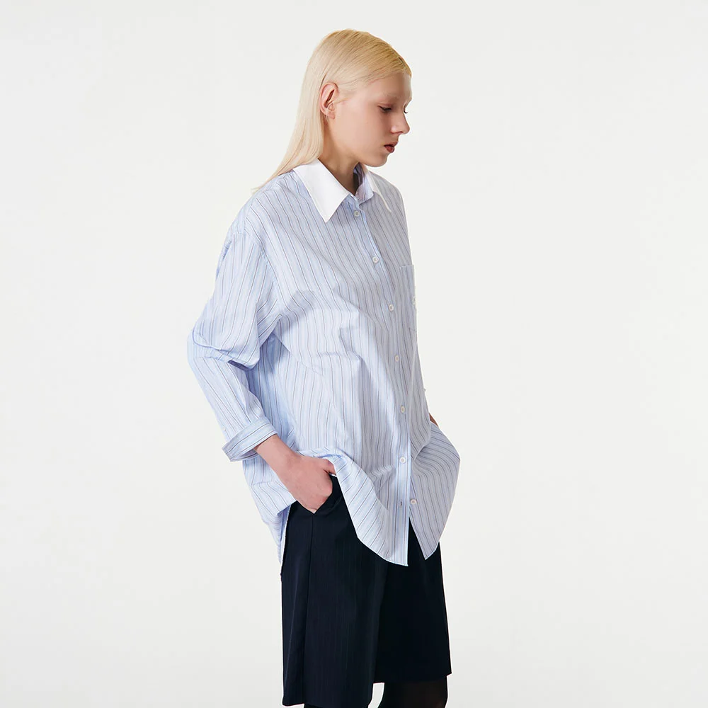 SPRING STRIPE OVERSIZED SHIRT