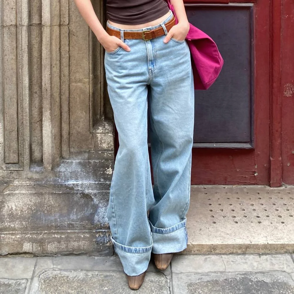 Chouetties by LUCKY CHOUETTE_Wide Dying Denim Pants (blue) LAPDX26300BUX