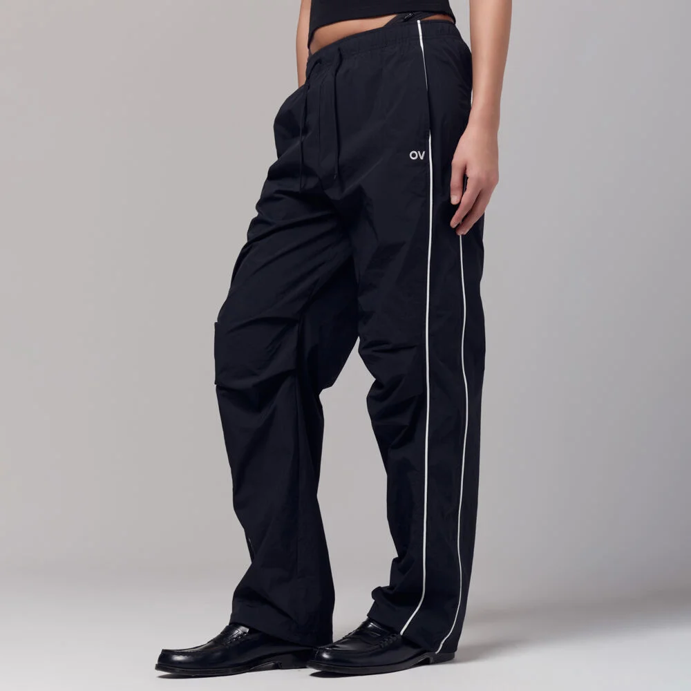 OV LOGO NYLON TRACK PANTS (BLACK)