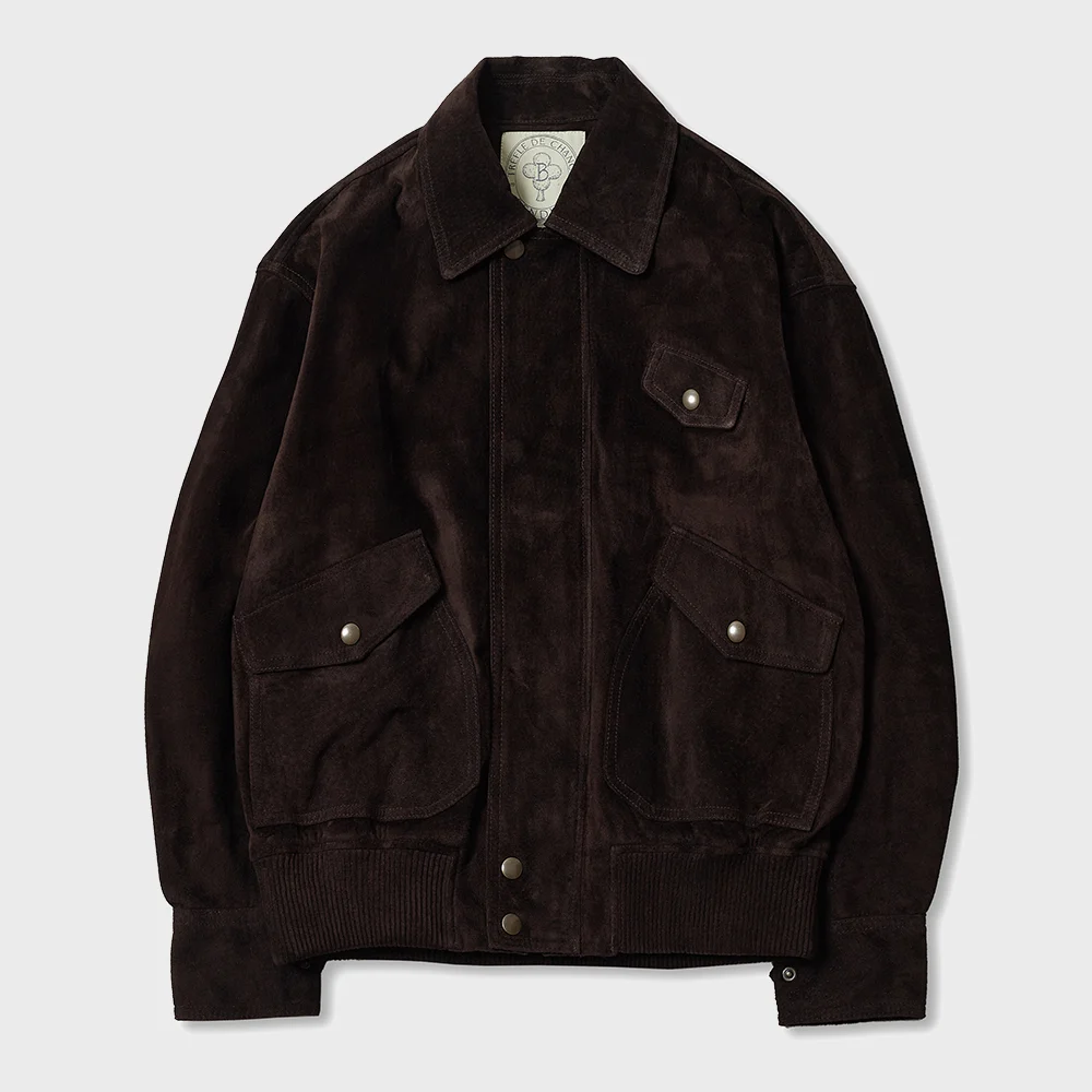 A2 SUEDE BLOUSON -D/BROWN