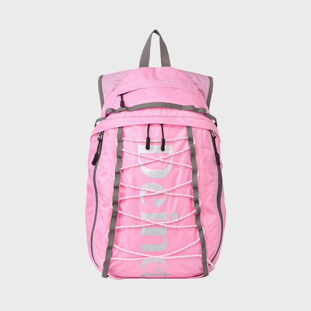 NYLON ESSENTIAL LOGO BACKPACK IN PINK