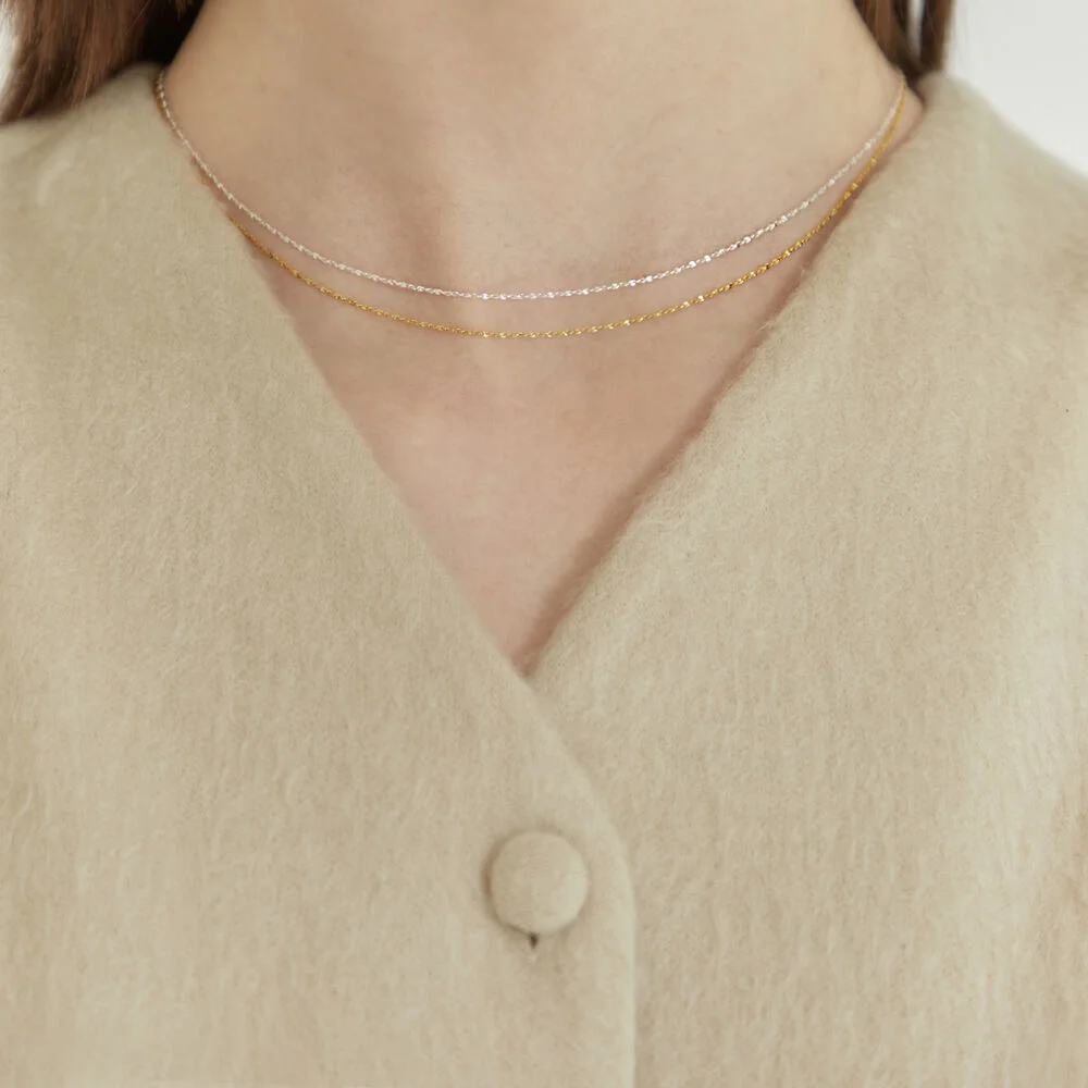 Jangdaa,Kim Jieun,Jang Hee-ryung 著用 Simple Thin Necklace