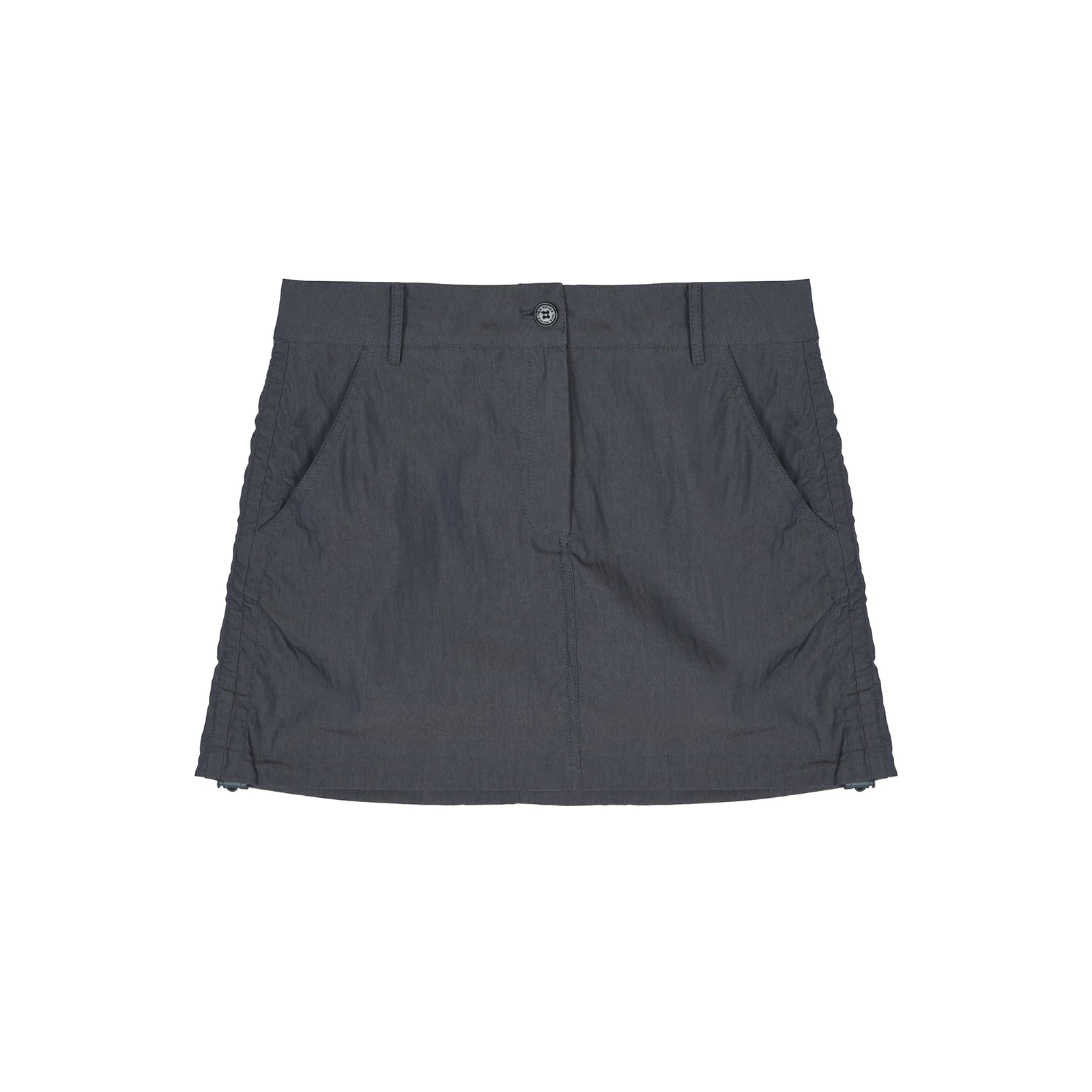 NICOLE SHIRRING MINI SKIRT_DENIM