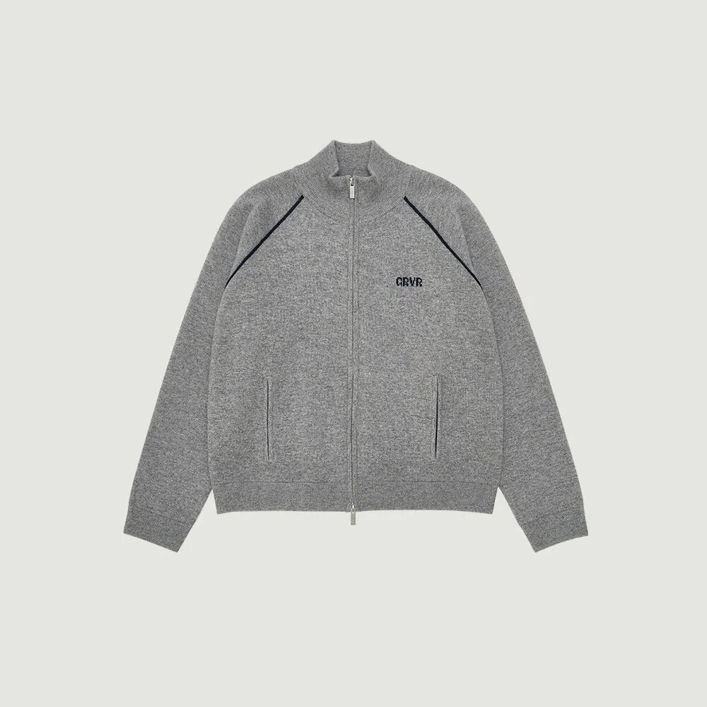 MAREN KNIT ZIP-UP (GREY)