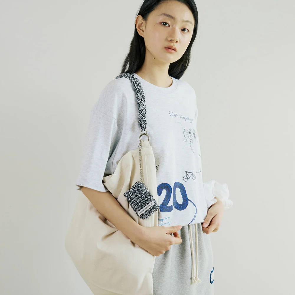TWO WAY CHECK BAG : IVORY