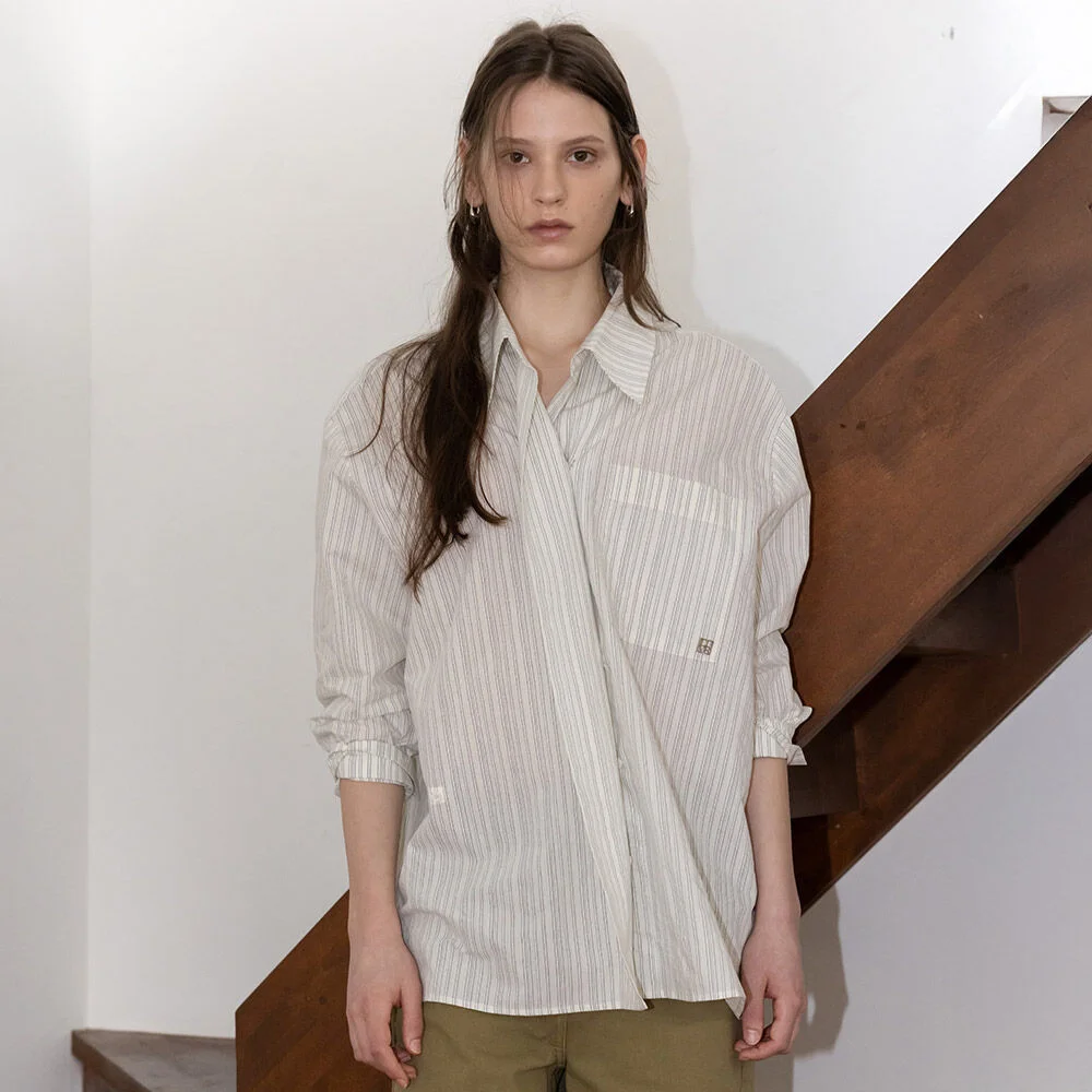 Convertible Two-Way Stripe Shirt SW6SB633_2color
