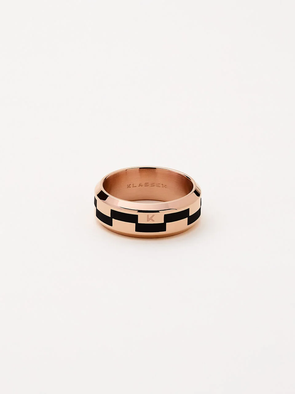 DUALITY GRINDER RING ROSE GOLD BLACK