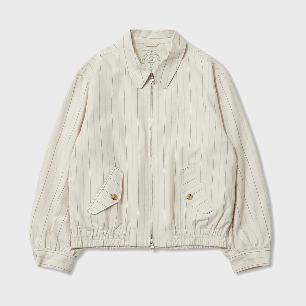 STRIPE BLOUSON -IVORY