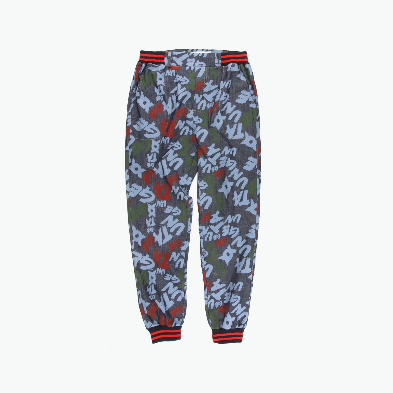UTP 102 calligraphy denim jogger pants(UNISEX)