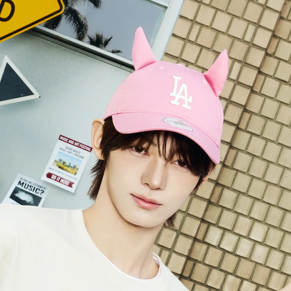 標誌款 Devil 無結構 棒球帽 LA (Pink)