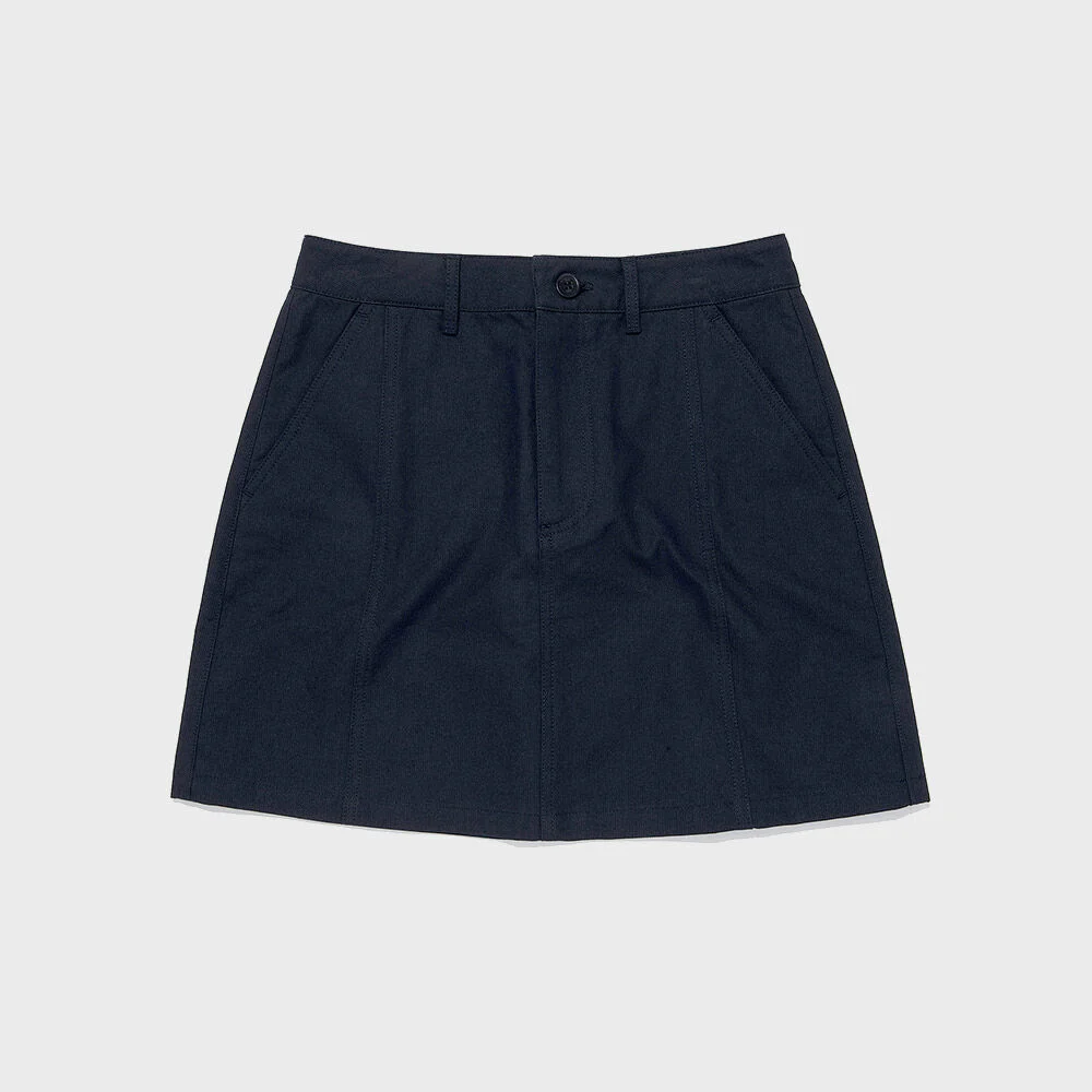 女裝 純棉 迷你 半身裙 海軍藍