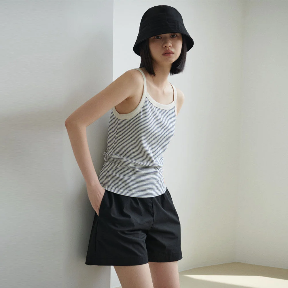Stripe Rib Sleeveless (Ivory)