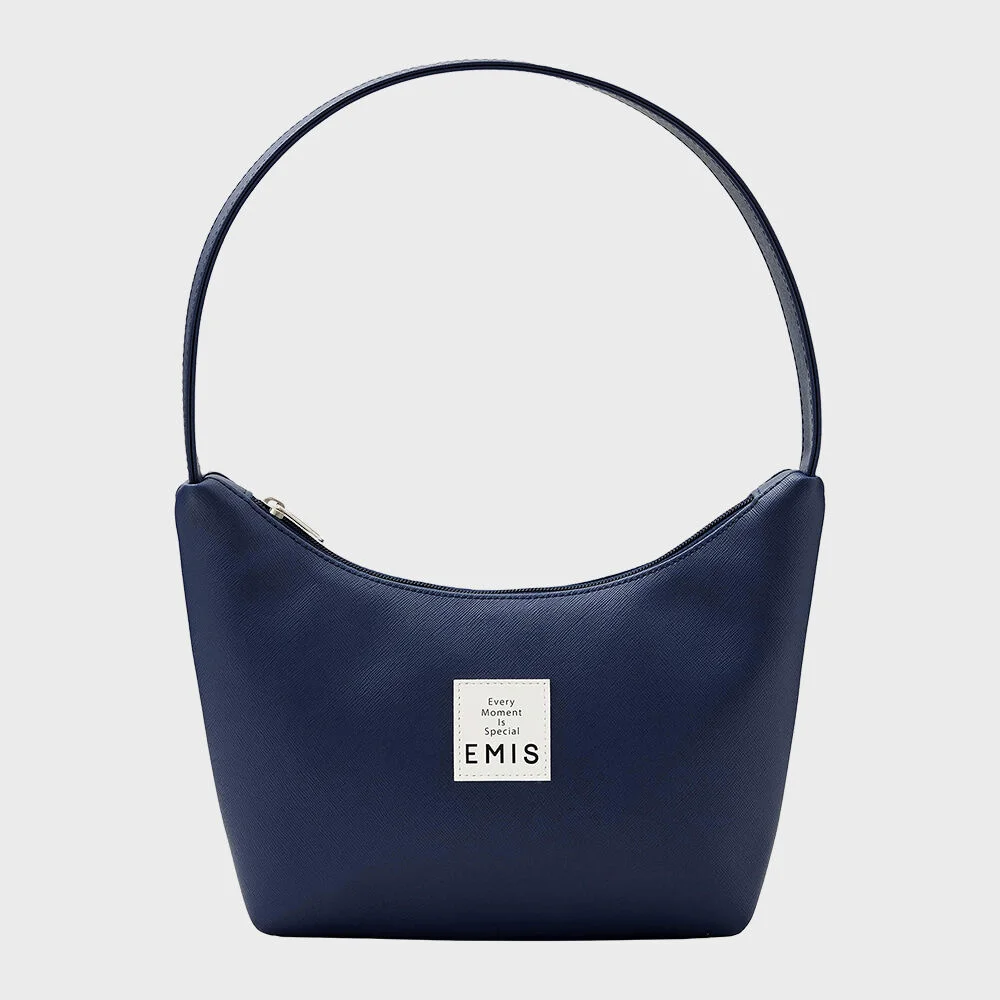 NEW LEATHER HOBO BAG-NAVY