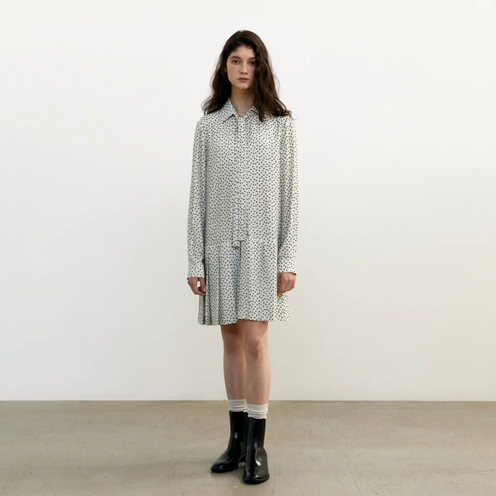 TIE SHIRT DRESS CREAM