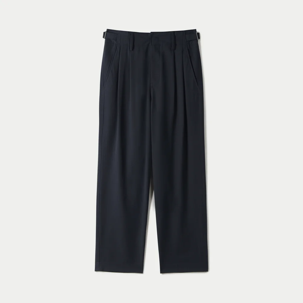 PLEATED SIDE ADJUSTER PANTS DARK NAVY (247)