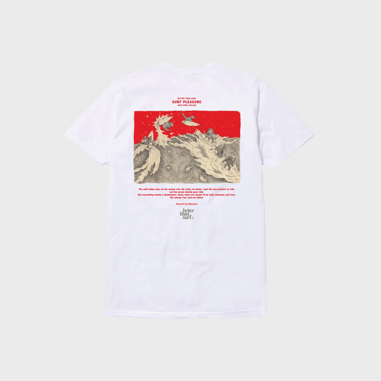 CRIMSON WAVE TEE - WHITE